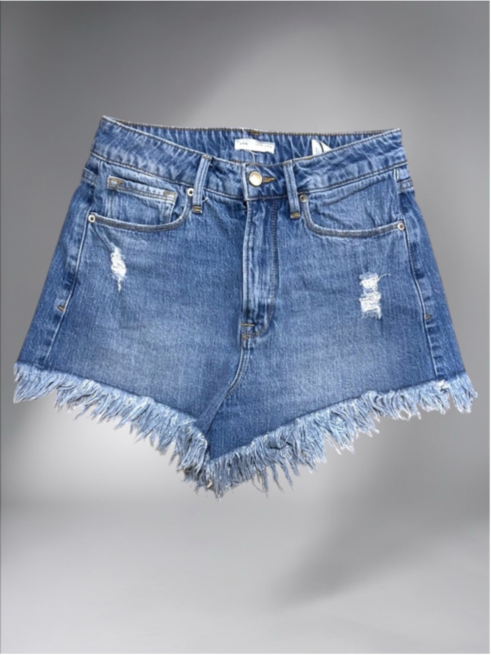 Good American Bombshell Short Chewed Pockets Size 4/27 - Picture 6 of 9
